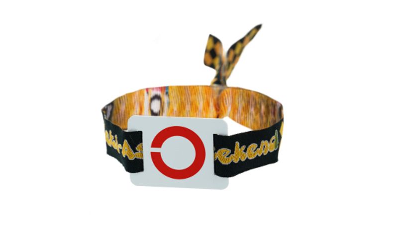 Armbånd tekstil RFID/NFC og  trykk 100stk